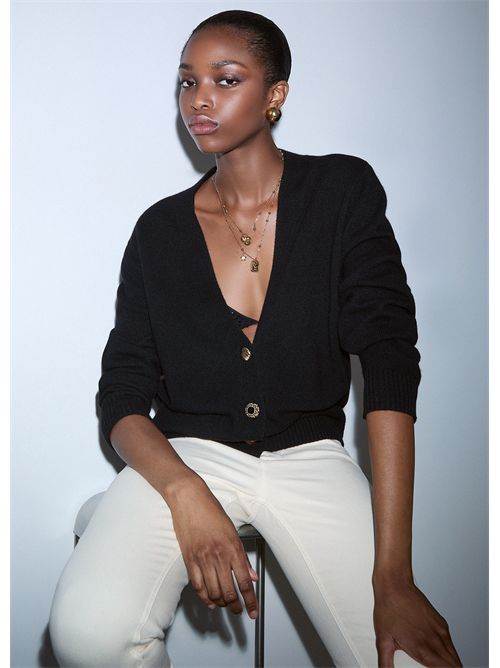 Cardigan in pura lana LIU JO | WF6417MS009/L9456